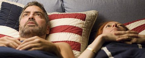 George Clooney und Tilda Swinton in «Burn After Reading»