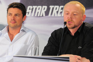 Karl Urban und Simon Pegg an der «Star Trek»-Pressekonferenz