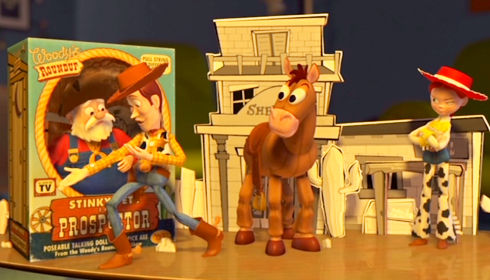Stinky Pete, Woody, Bullseye und Jessie in «Toy Story 2»