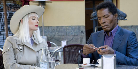 Isaach De Bankolé und Tilda Swinton in «The Limits of Control»
