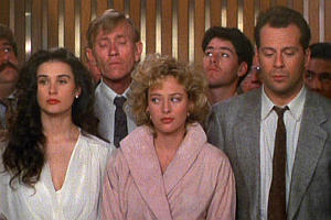 Demi Moore, Virginia Madsen und Bruce Willis in «Moonlighting»