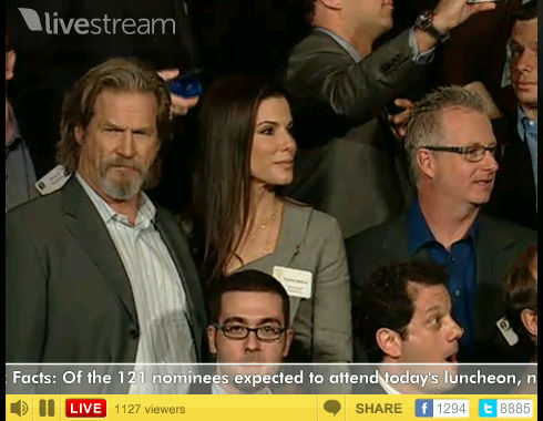 Jeff Bridges und Sandra Bullock am Nominees Luncheon