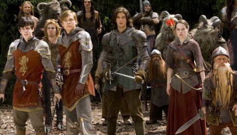 Skandar Keynes, William Moseley, Ben Barnes, Anna Popplewell und Peter Dinklage in «The Chronicles of Narnia: Prince Caspian»