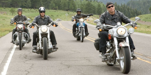 William H. Macy, Tim Allen, Martin Lawrence und John Travolta in «Wild Hogs»